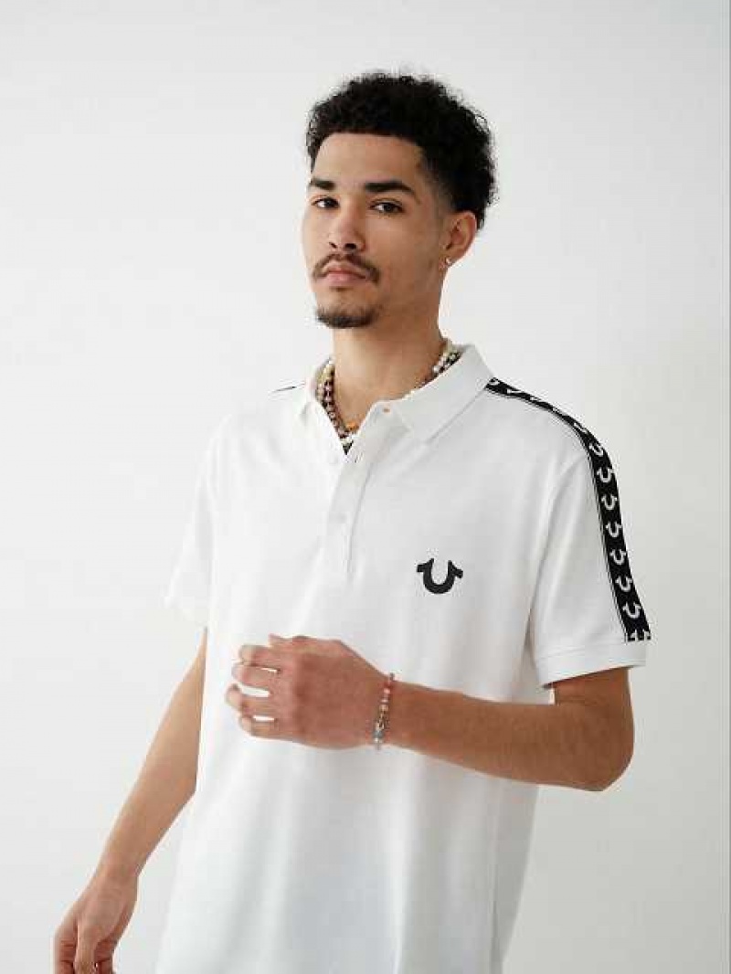 True Religion Logo Polotröja Herr Vita | PTU761243