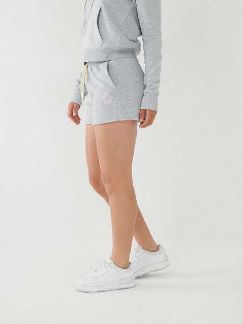 True Religion Logo Sweat Shorts Dam Grå | HRU437612