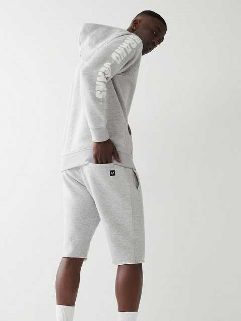 True Religion Logo Sweat Shorts Herr Grå | FLC720935