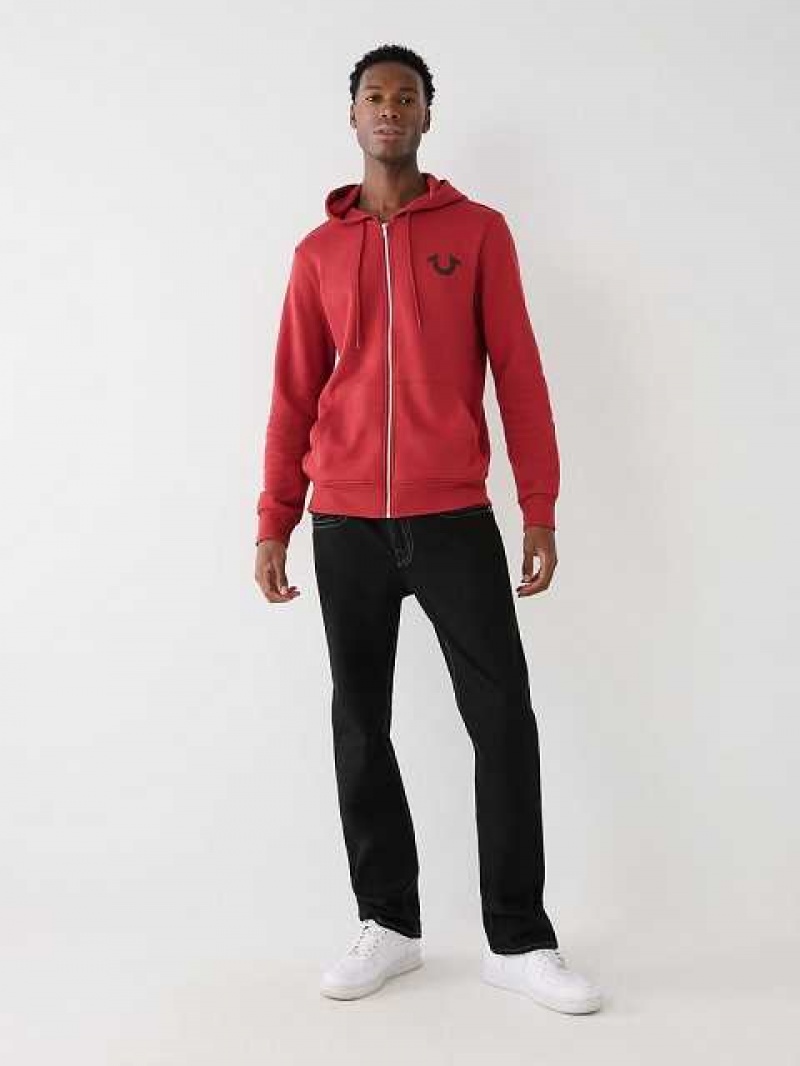 True Religion Logo Zip Hoodie Herr Röda | GQY902375