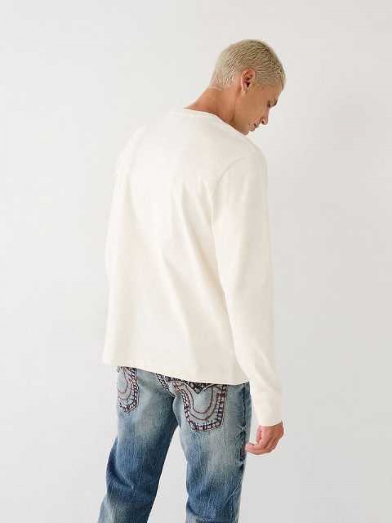 True Religion Long Sleeve True Logo T-shirt Herr Vita | BKR405267