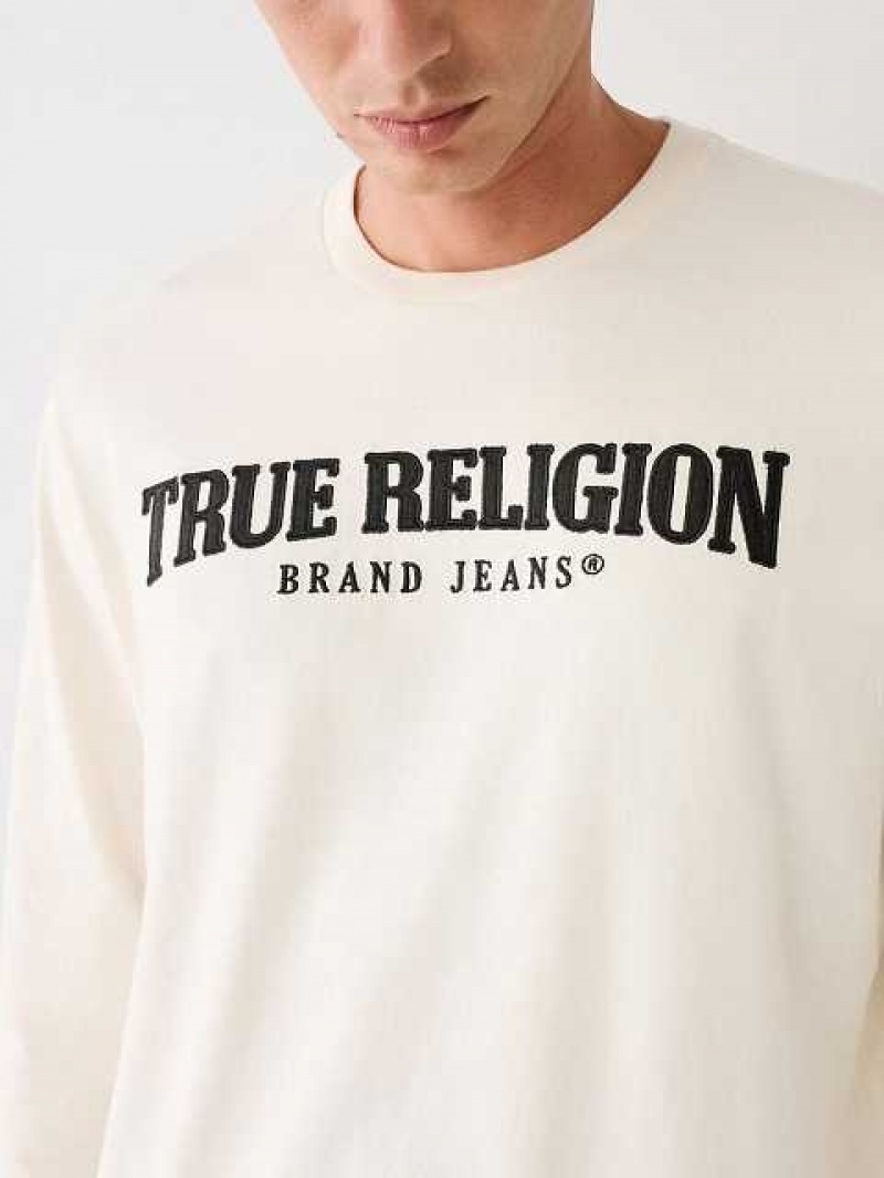 True Religion Long Sleeve True Logo T-shirt Herr Vita | BKR405267