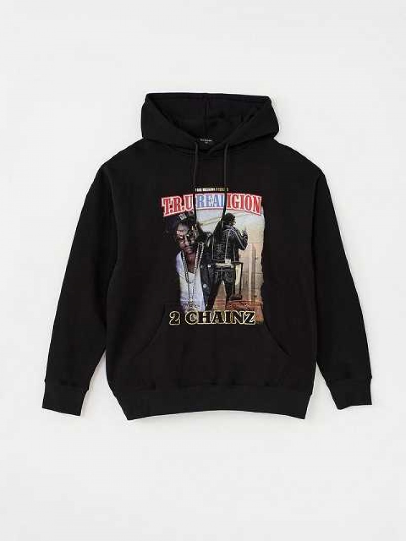 True Religion Mixtape Band Hoodie Herr Svarta | FTJ973150