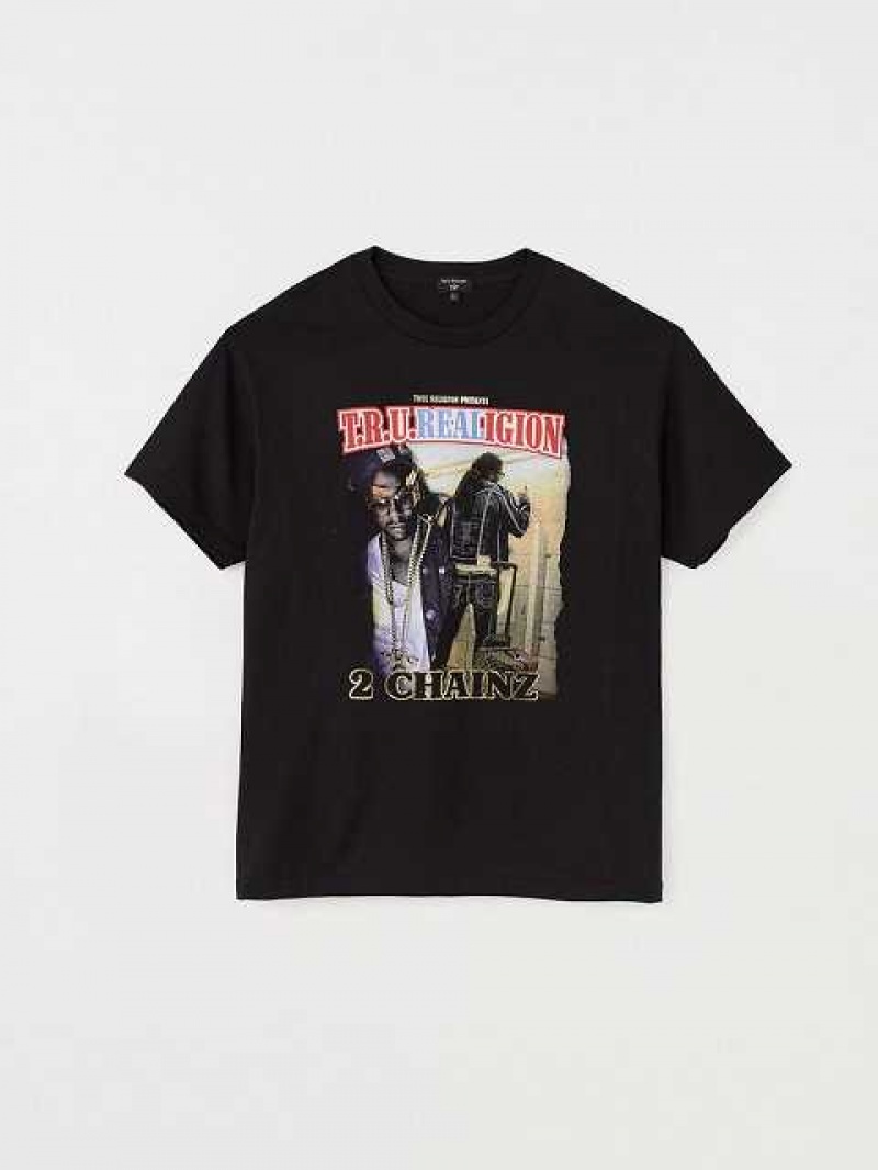 True Religion Mixtape Band S/S T-shirt Herr Svarta | UWN716823