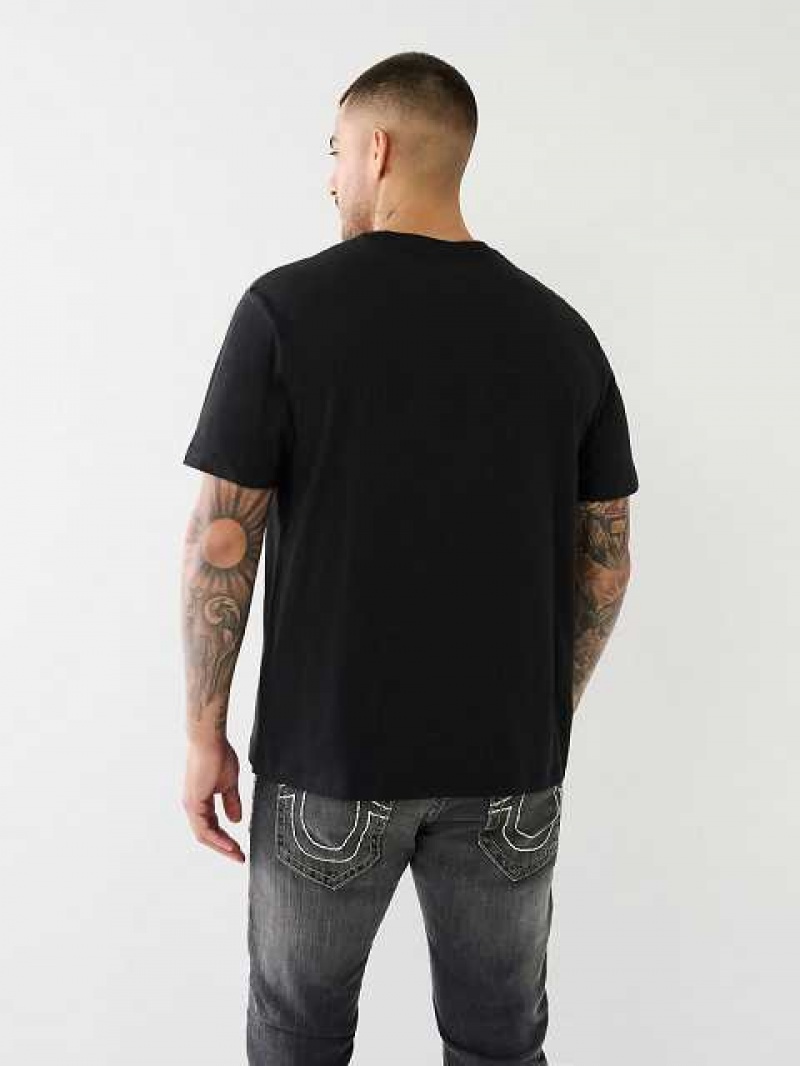 True Religion Mountain Tryck Relaxed T-shirt Herr Svarta | IOR490536