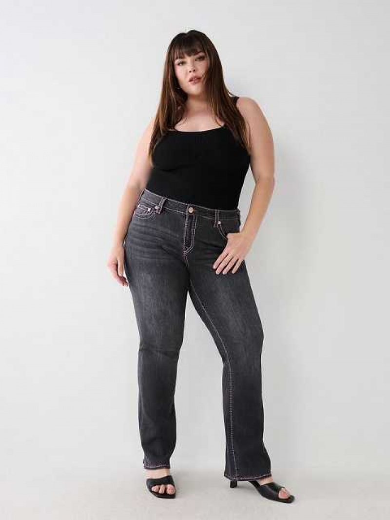 True Religion Plus Becca Big T Stitch Bootcut Jeans Dam Grå | EOB826093