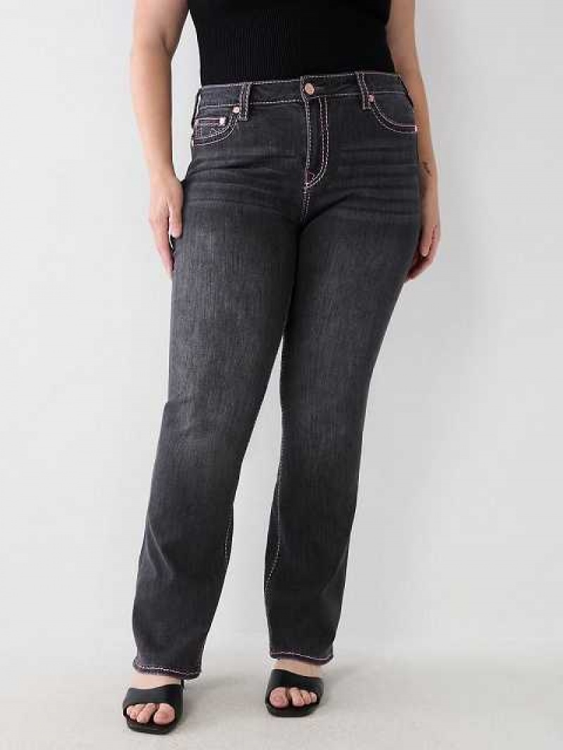 True Religion Plus Becca Big T Stitch Bootcut Jeans Dam Grå | EOB826093