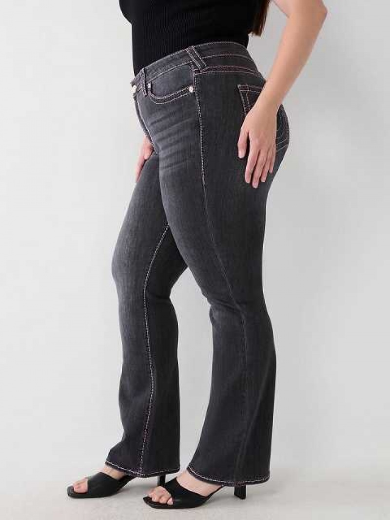 True Religion Plus Becca Big T Stitch Bootcut Jeans Dam Grå | EOB826093