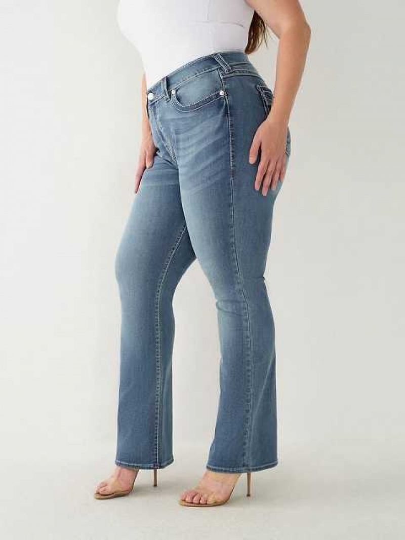 True Religion Plus Becca Big T Stitch Bootcut Jeans Dam Tvätt | OAJ497258