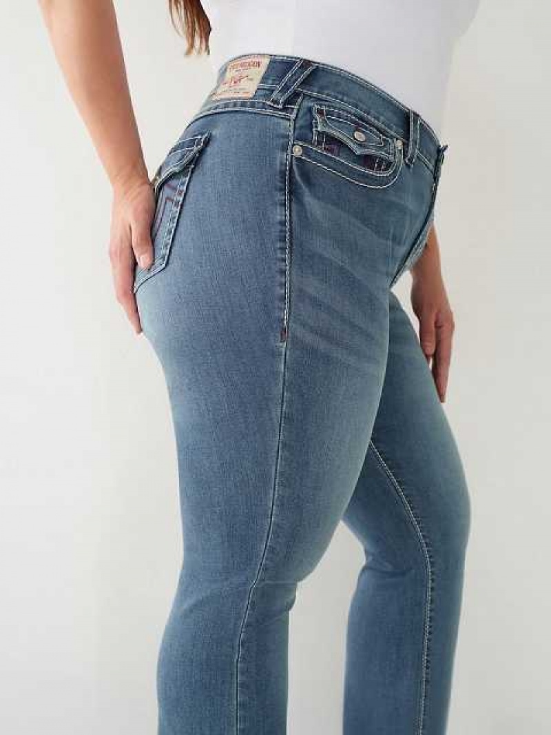 True Religion Plus Becca Big T Stitch Bootcut Jeans Dam Tvätt | OAJ497258