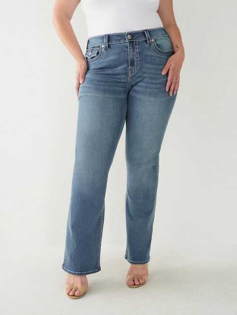 True Religion Plus Becca Big T Stitch Bootcut Jeans Dam Tvätt | OAJ497258