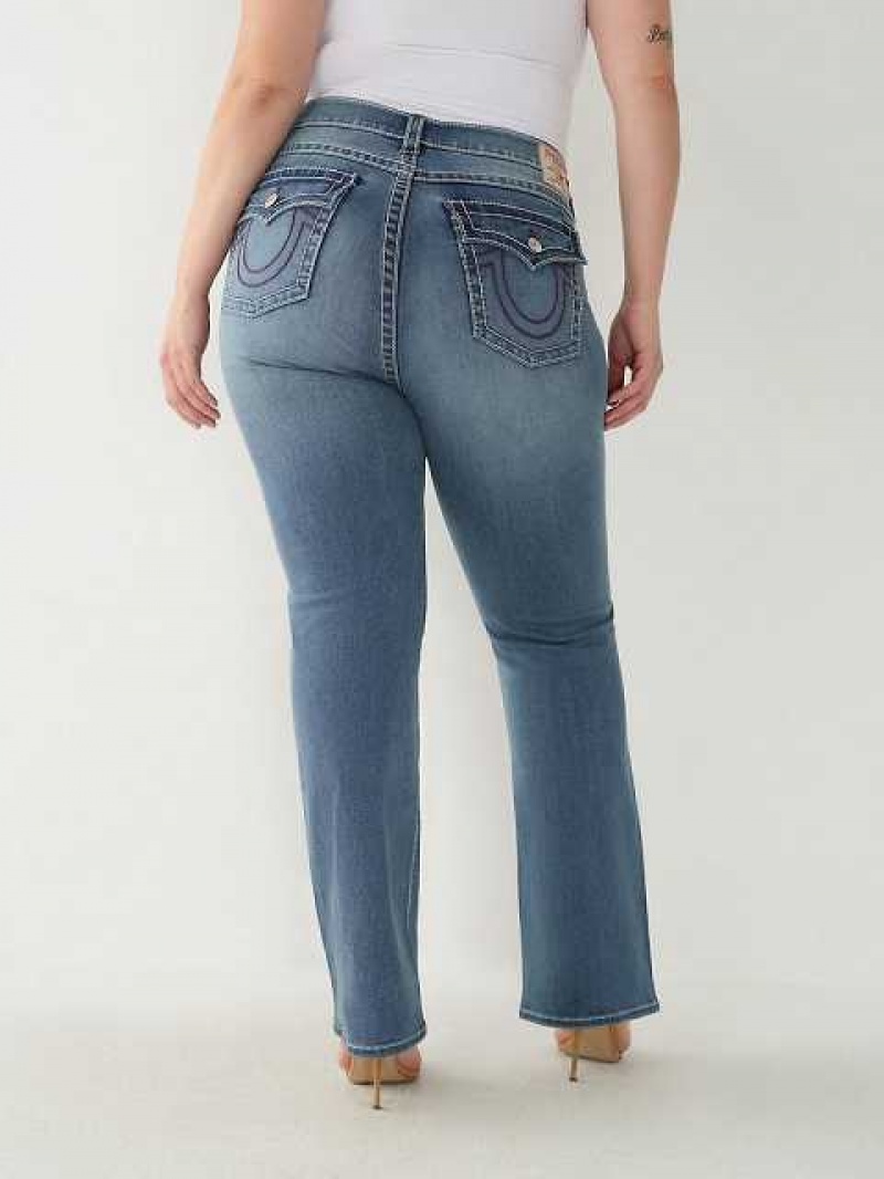 True Religion Plus Becca Big T Stitch Bootcut Jeans Dam Tvätt | OAJ497258