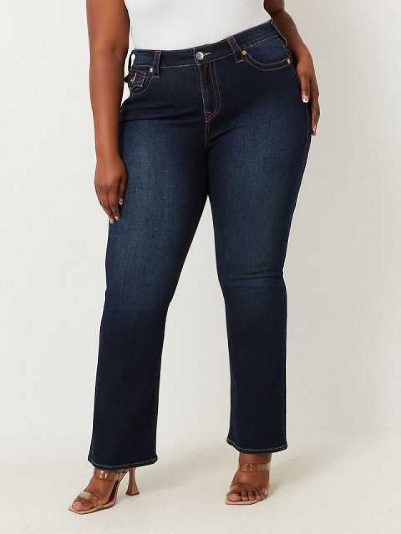 True Religion Plus Becca Bootcut Jeans Dam Mörktvätt | DPE241768