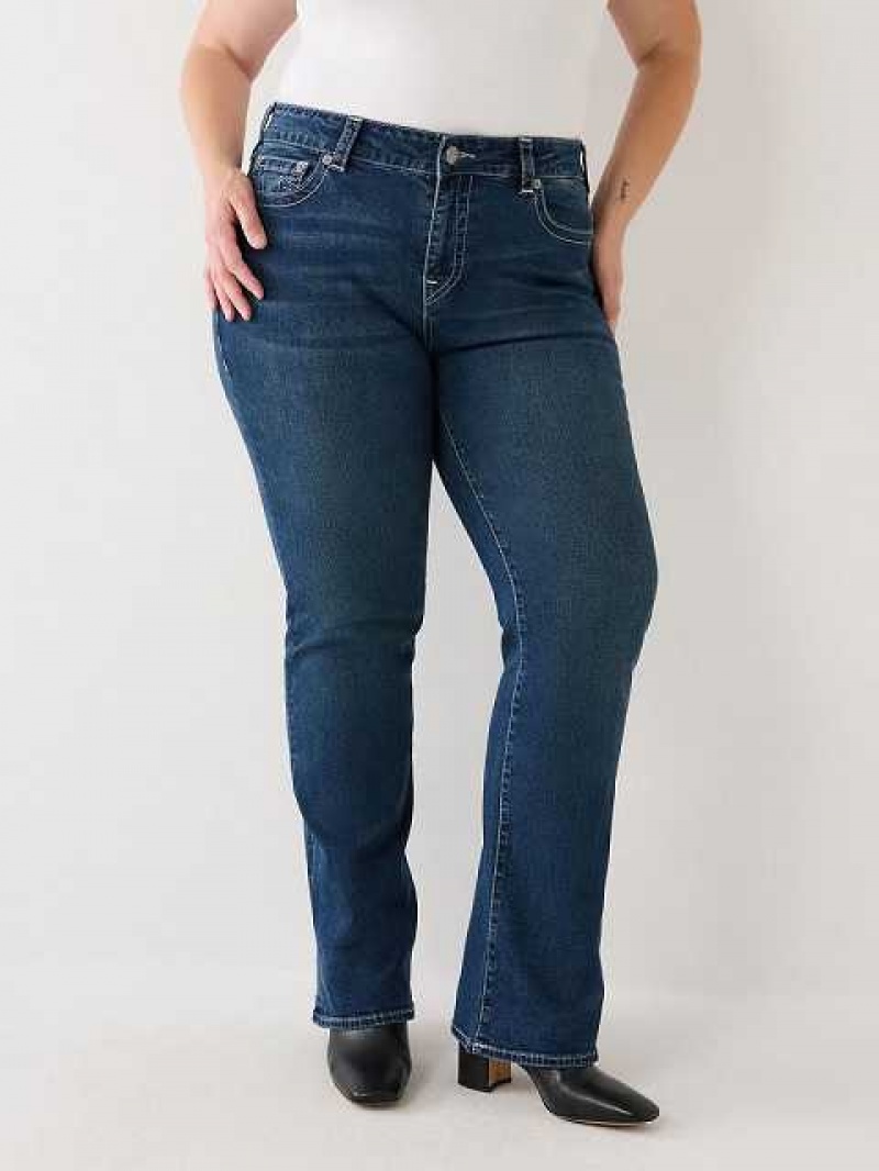 True Religion Plus Becca Bootcut Jeans Dam Blå | MQO314957