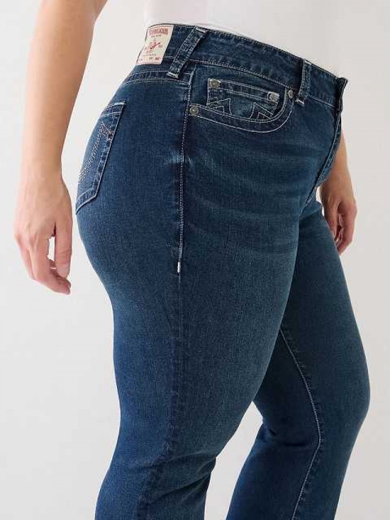 True Religion Plus Becca Bootcut Jeans Dam Blå | MQO314957