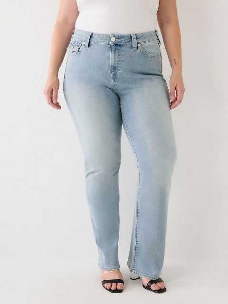 True Religion Plus Becca Bootcut Jeans Dam Blå | PCX180743