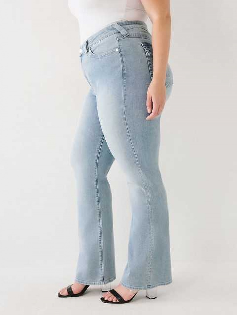 True Religion Plus Becca Bootcut Jeans Dam Blå | PCX180743