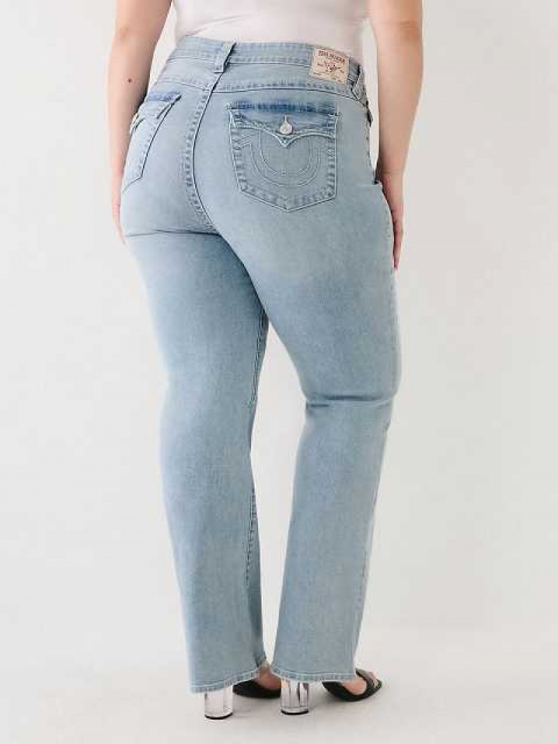 True Religion Plus Becca Bootcut Jeans Dam Blå | PCX180743