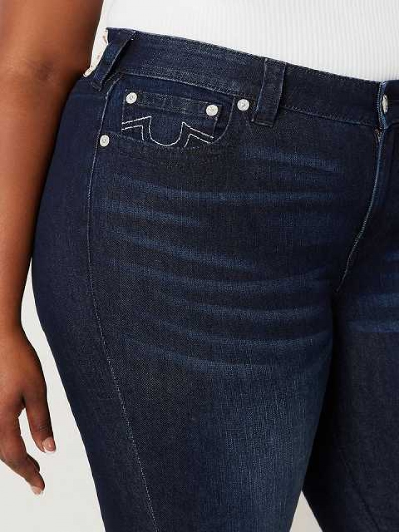 True Religion Plus Becca High Rise Bootcut Jeans Dam Marinblå | VRA085364