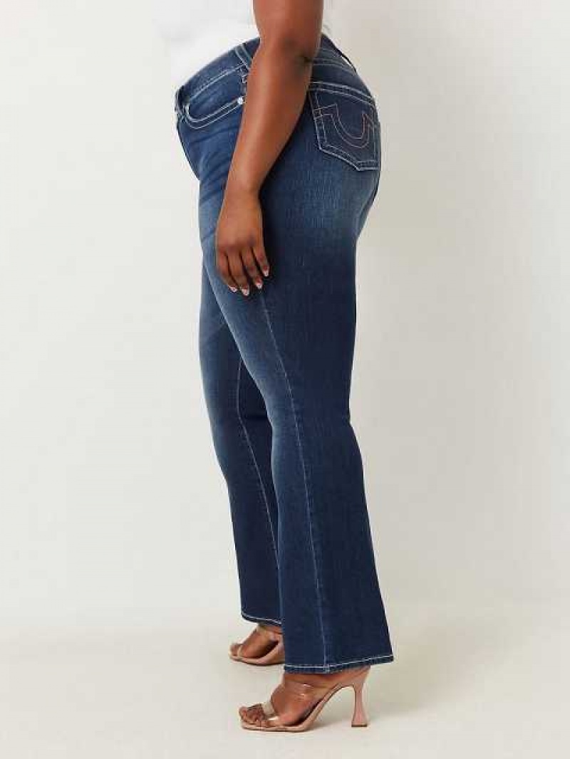 True Religion Plus Becca Mid Rise Bootcut Jeans Dam Blå | POF950278