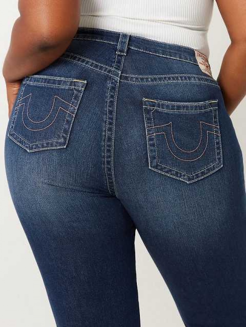 True Religion Plus Becca Mid Rise Bootcut Jeans Dam Blå | POF950278