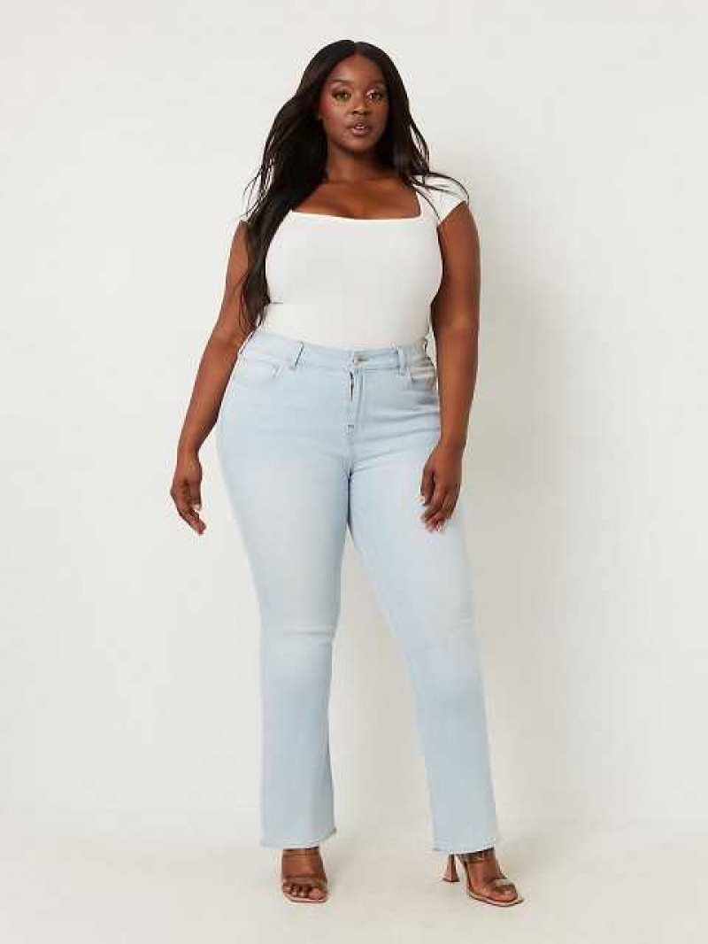 True Religion Plus Becca Mid Rise Bootcut Jeans Dam Ljusblå | PQD254089