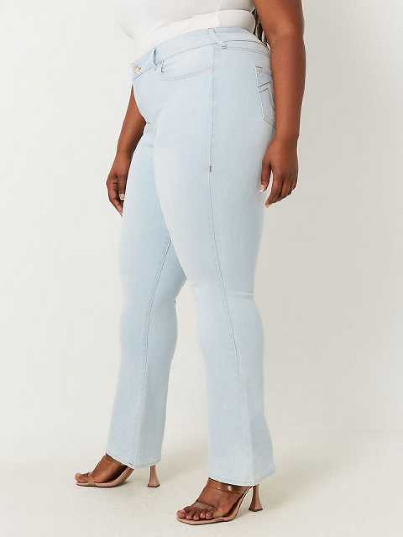 True Religion Plus Becca Mid Rise Bootcut Jeans Dam Ljusblå | PQD254089