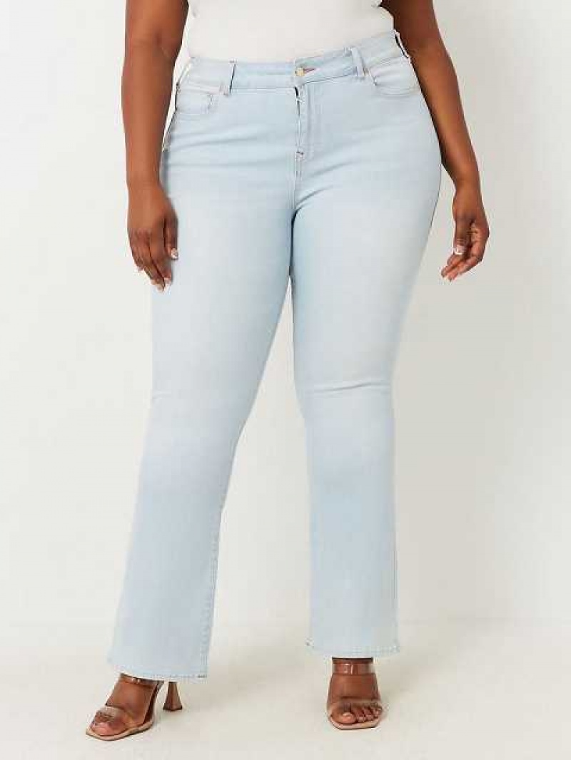 True Religion Plus Becca Mid Rise Bootcut Jeans Dam Ljusblå | PQD254089