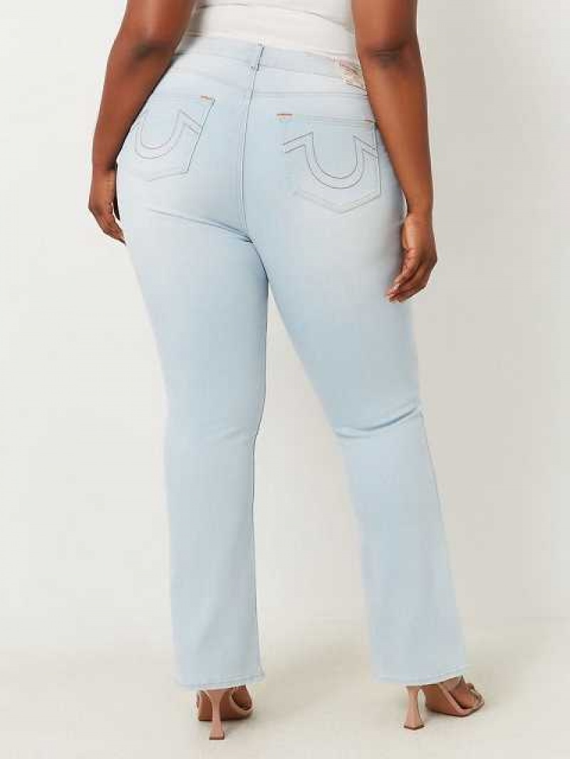 True Religion Plus Becca Mid Rise Bootcut Jeans Dam Ljusblå | PQD254089