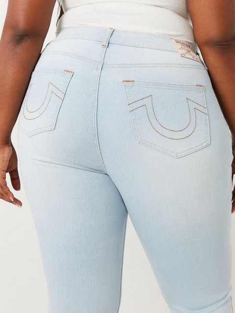 True Religion Plus Becca Mid Rise Bootcut Jeans Dam Ljusblå | PQD254089