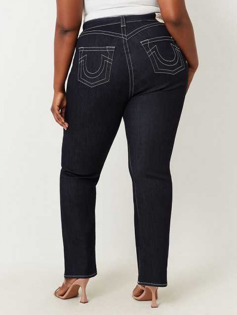 True Religion Plus Becca Mid Rise Bootcut Jeans Dam Body Rinse | ZJP458167