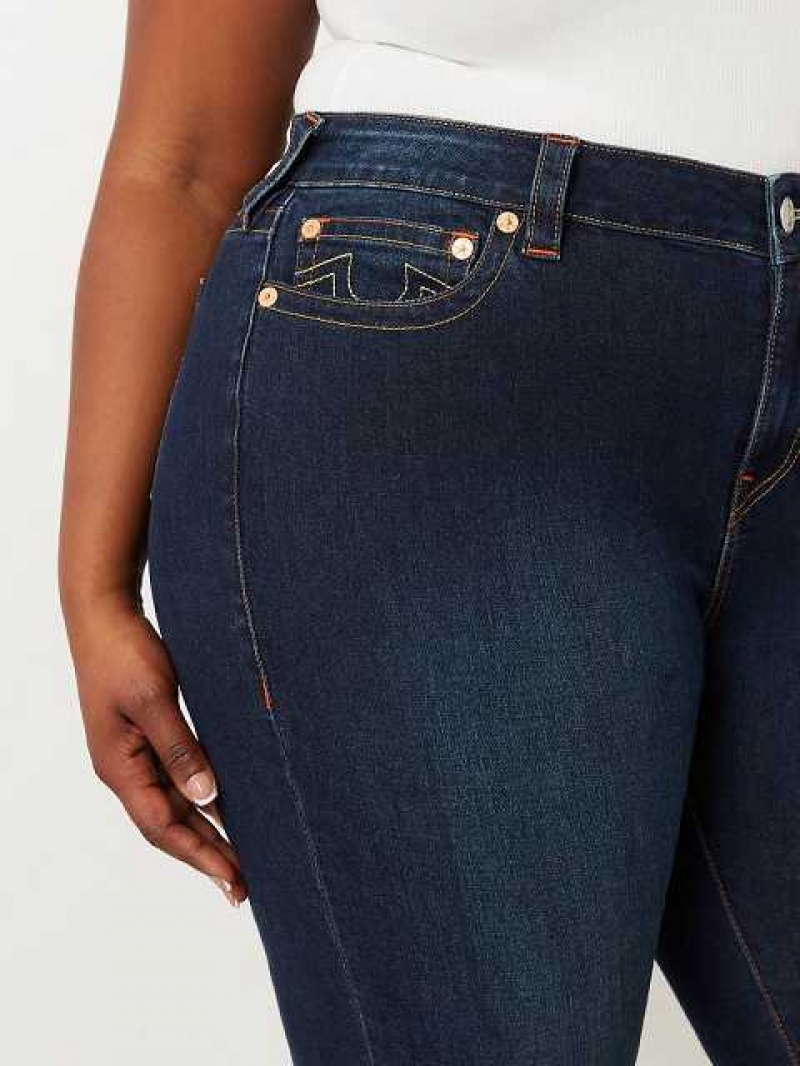 True Religion Plus Billie Straight Jeans Dam Mörktvätt | HCQ210859