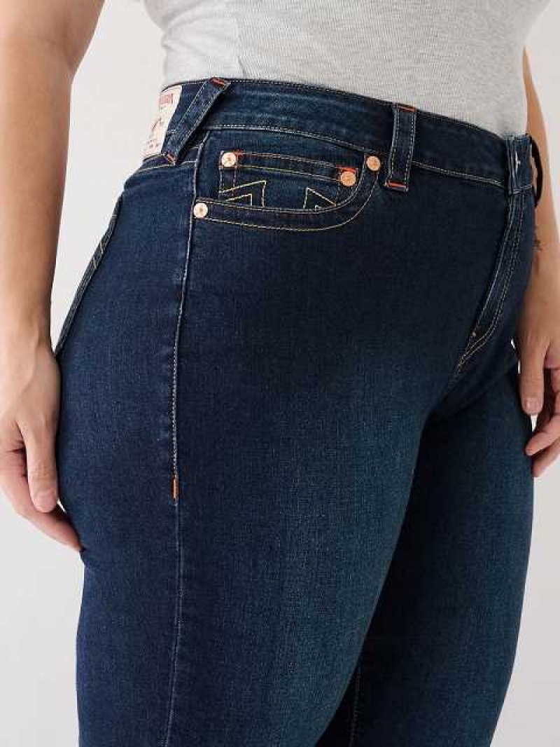 True Religion Plus Billie Straight Jeans Dam Mörktvätt | HCQ210859