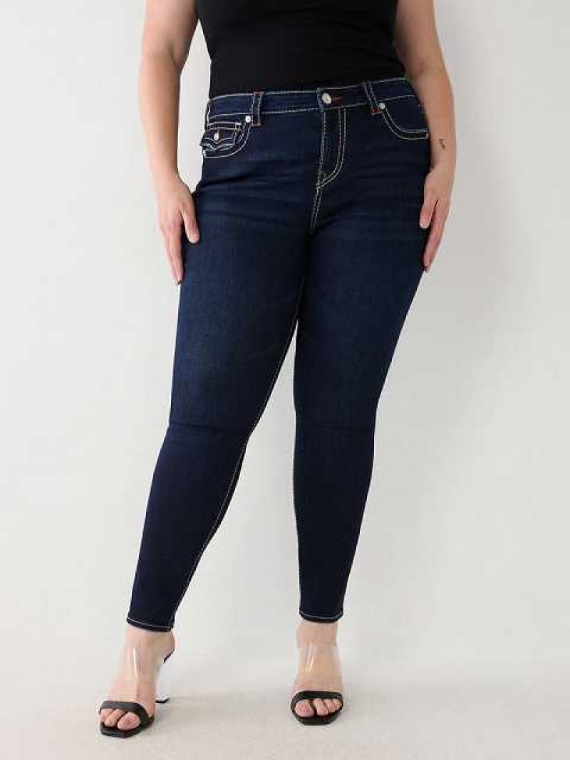 True Religion Plus Halle Big T Super Skinny Jeans Dam Marinblå | BZU924705