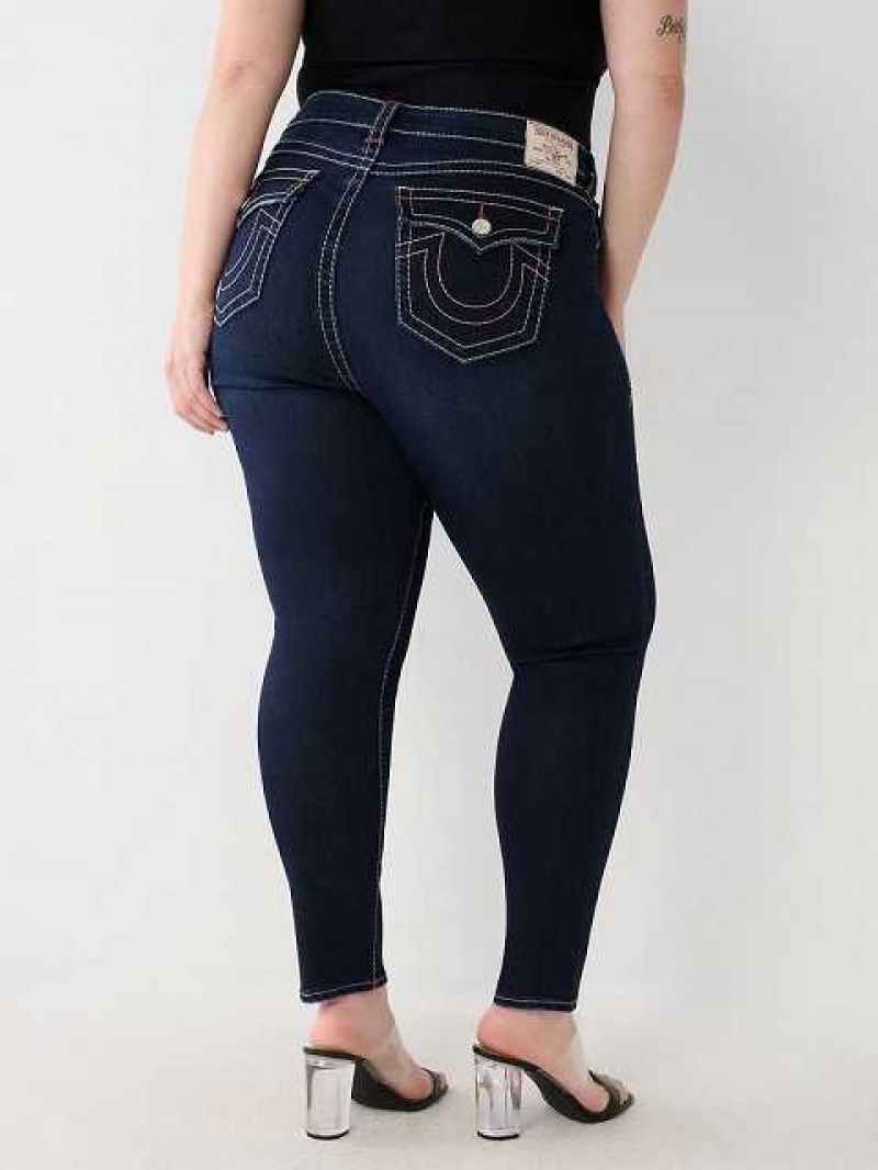 True Religion Plus Halle Big T Super Skinny Jeans Dam Marinblå | BZU924705