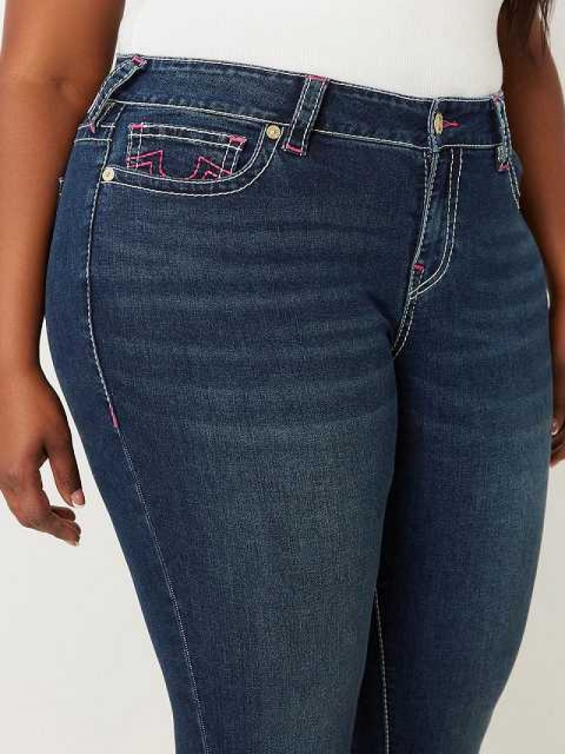 True Religion Plus Halle High Rise Super Skinny Jeans Dam Marinblå | VQA631820