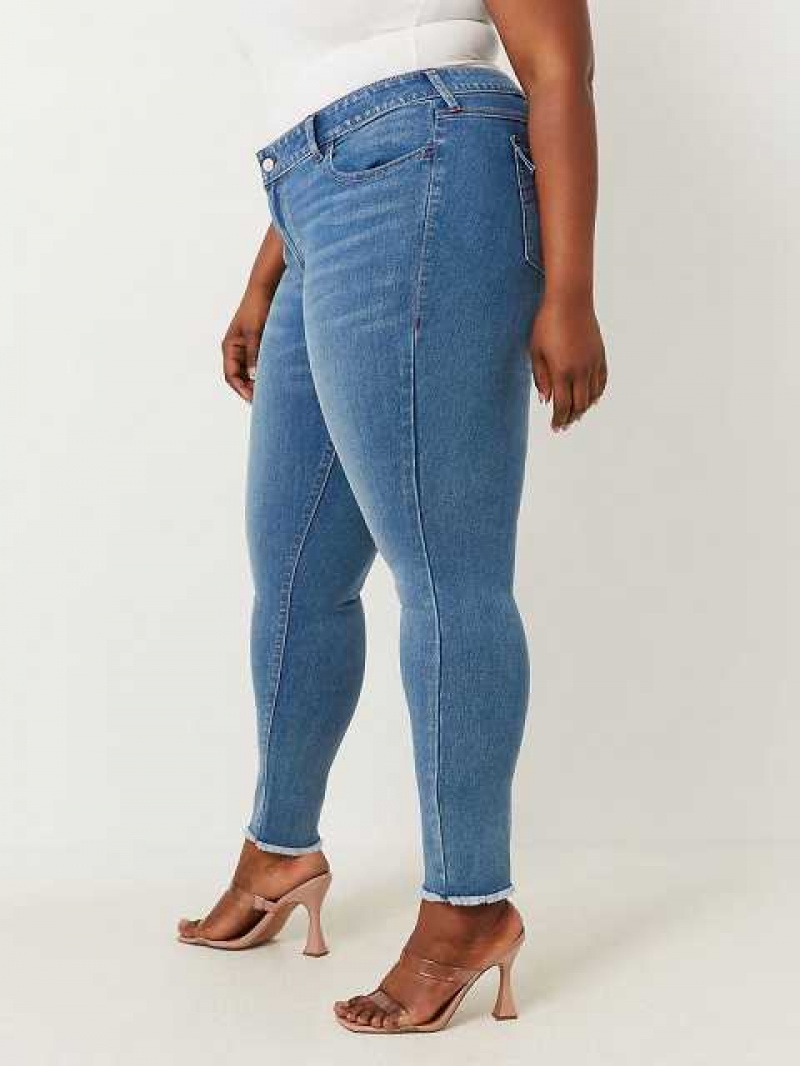 True Religion Plus Halle High Rise Super Skinny Jeans Dam Ljusblå | BDJ658142