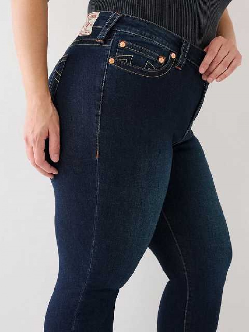 True Religion Plus Jennie High Rise Curvy Skinny Jeans Dam Mörktvätt | SRM078246