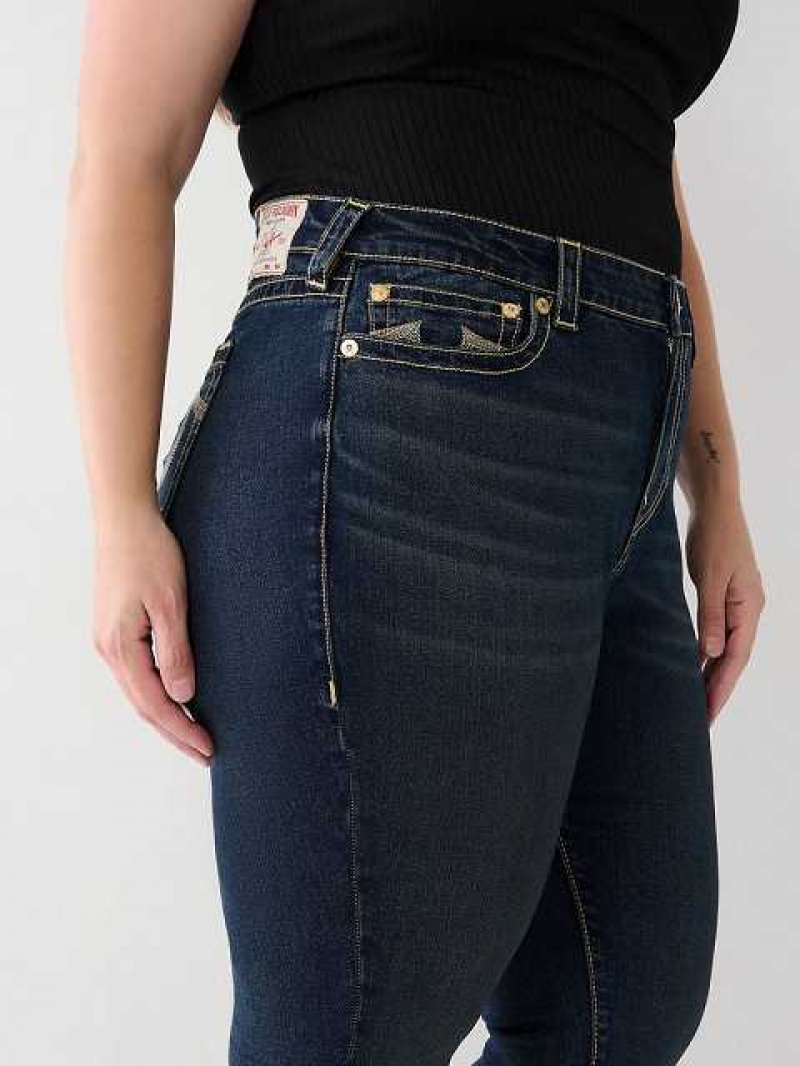 True Religion Plus Jennie Mid Rise Curvy Skinny Jeans Dam Aizome | VDE849301