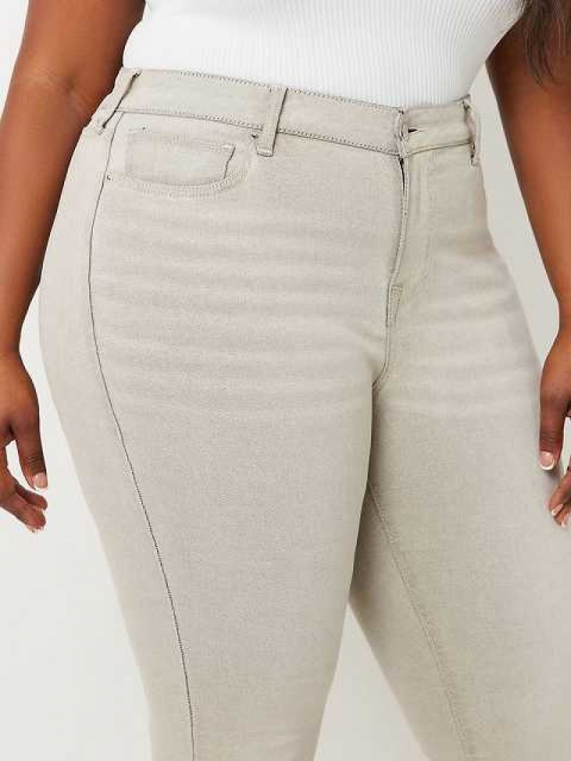 True Religion Plus Jennie Mid Rise Skinny Jeans Dam Grå | QRA730692