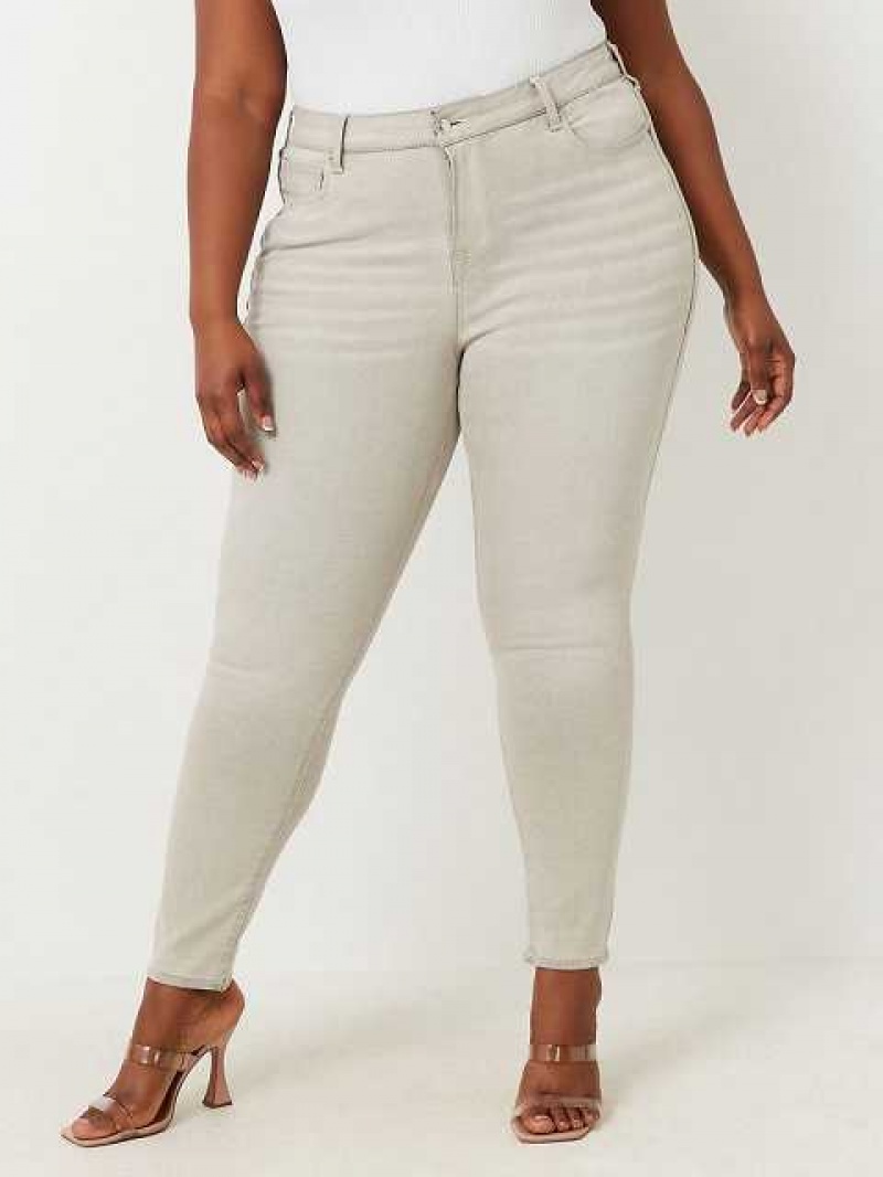 True Religion Plus Jennie Mid Rise Skinny Jeans Dam Grå | QRA730692