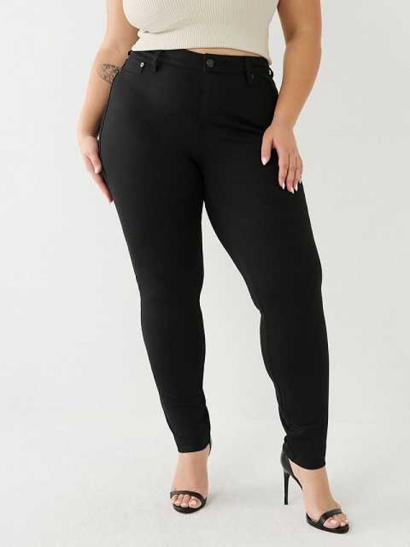 True Religion Plus Jennie Ponte Skinny Jeans Dam Svarta | FKX863591