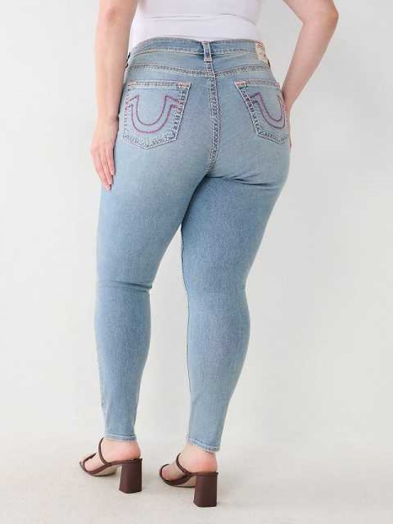 True Religion Plus Jennie Skinny Jeans Dam Blå | LNV346092