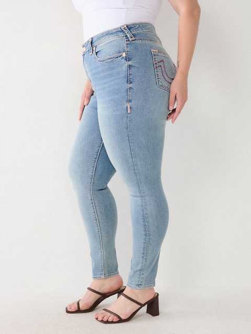 True Religion Plus Jennie Skinny Jeans Dam Blå | LNV346092