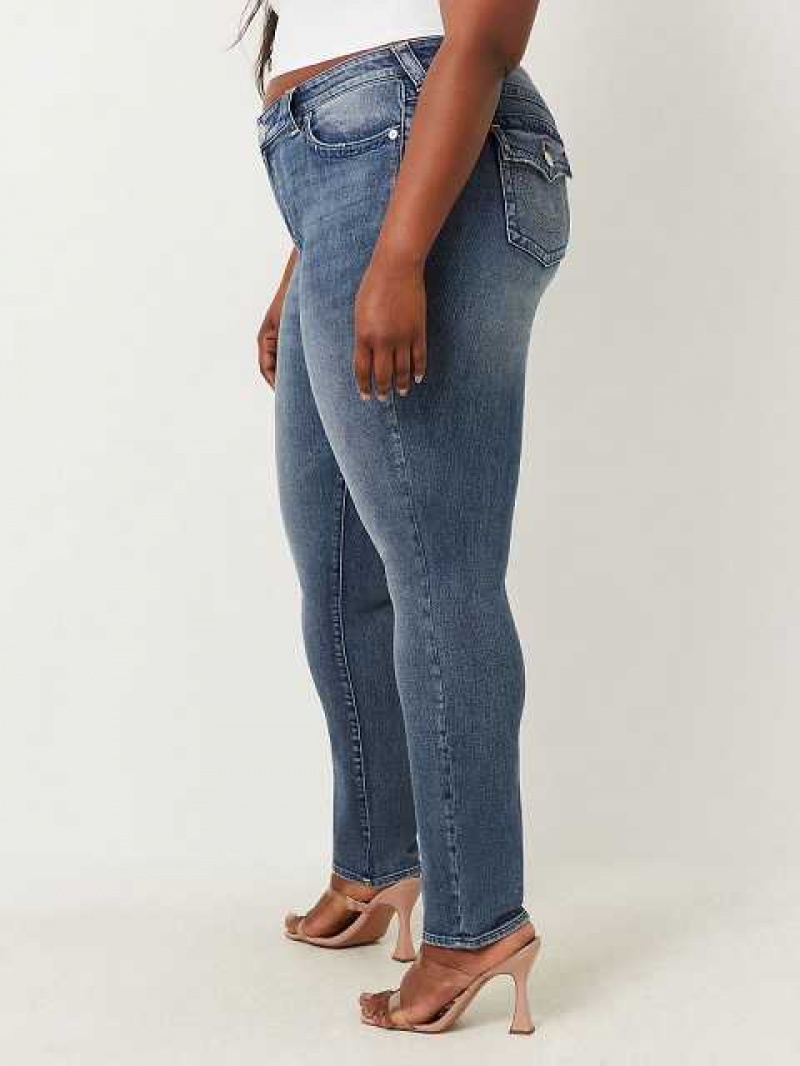 True Religion Plus Stella Low Rise Skinny Jeans Dam Orange | WCL764021