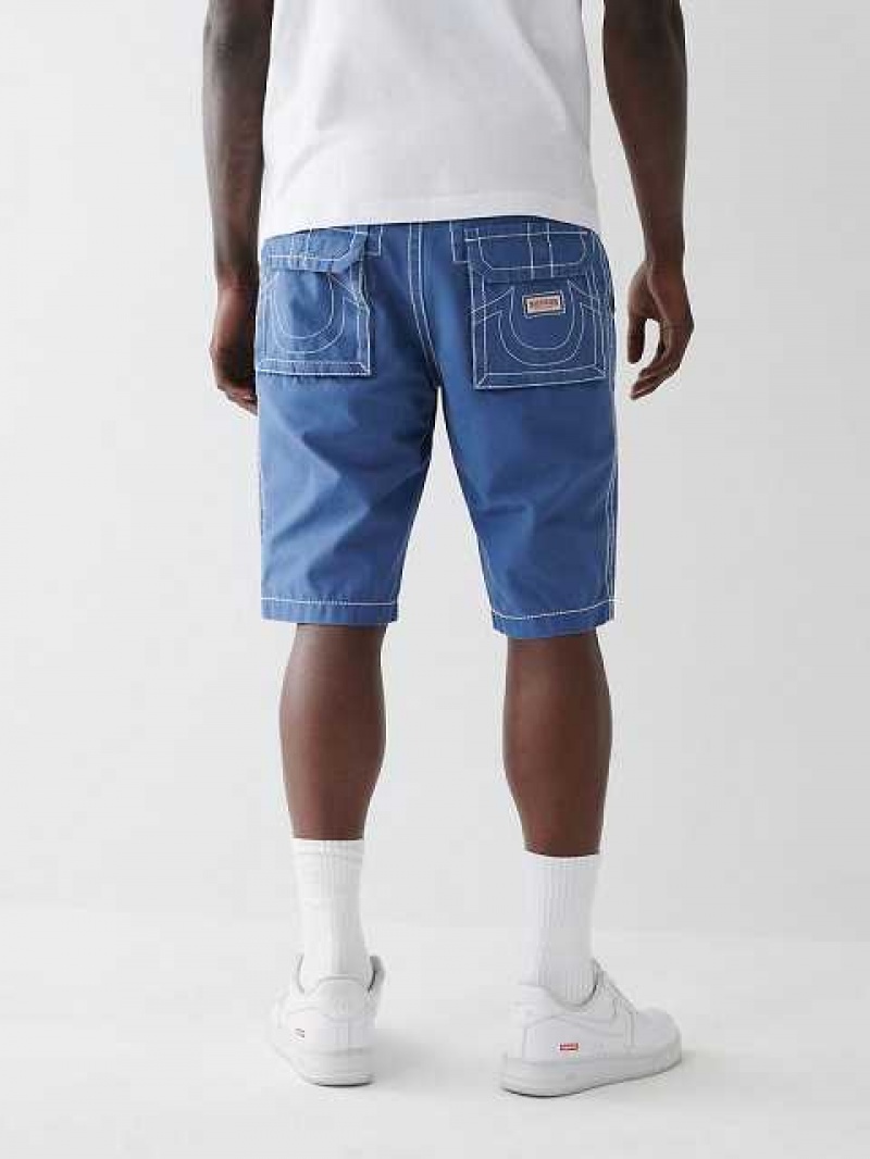 True Religion Pocket Shorts Herr Marinblå | CBG924057