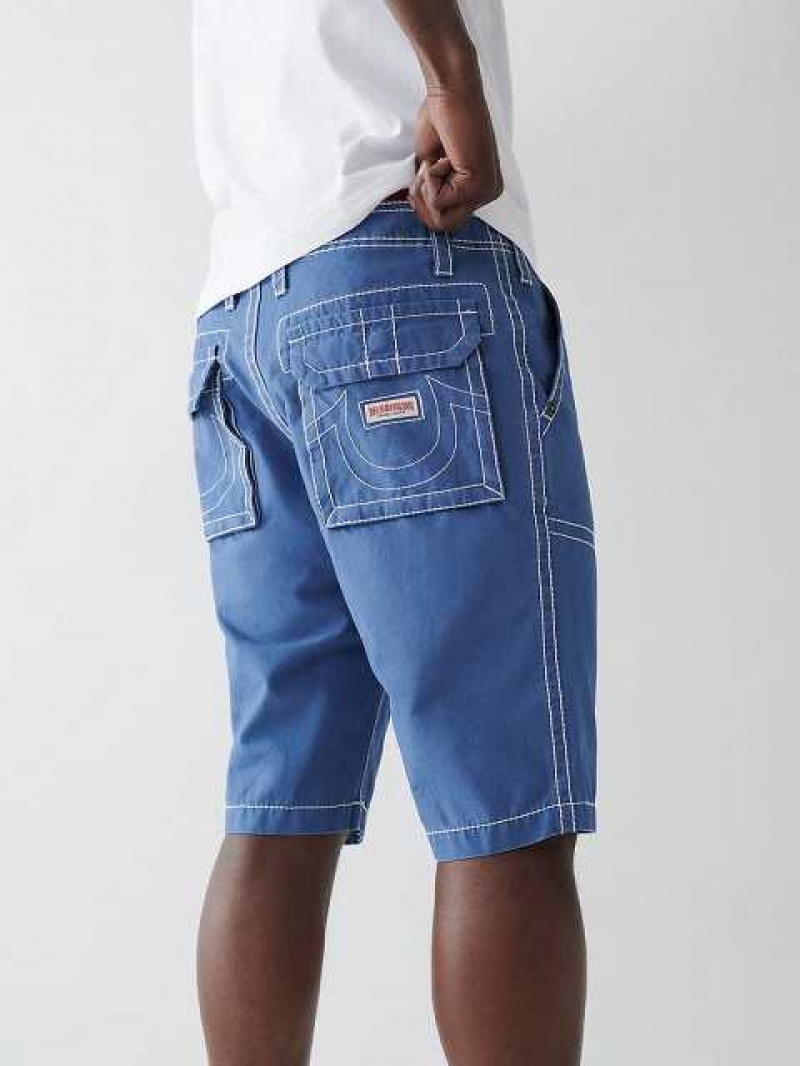 True Religion Pocket Shorts Herr Marinblå | CBG924057