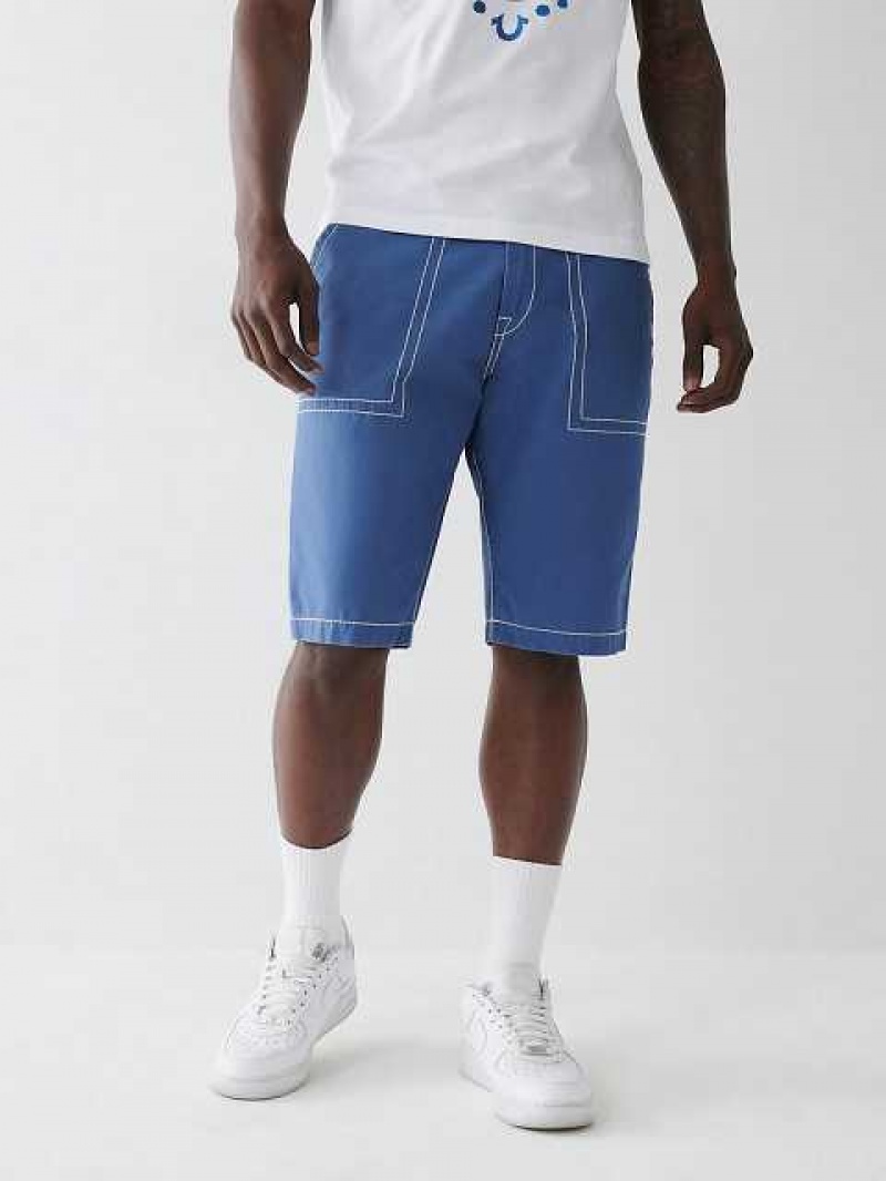 True Religion Pocket Shorts Herr Marinblå | CBG924057