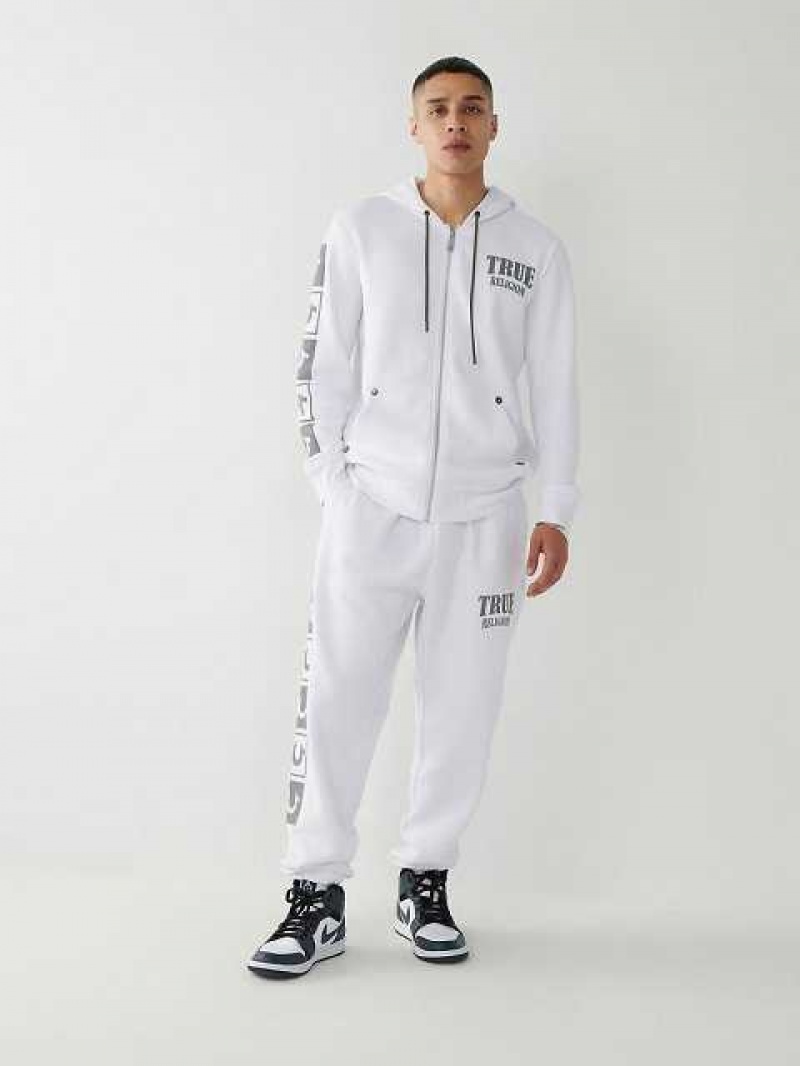 True Religion Relaxed Logo Joggingbyxor Herr Vita | FKI924178