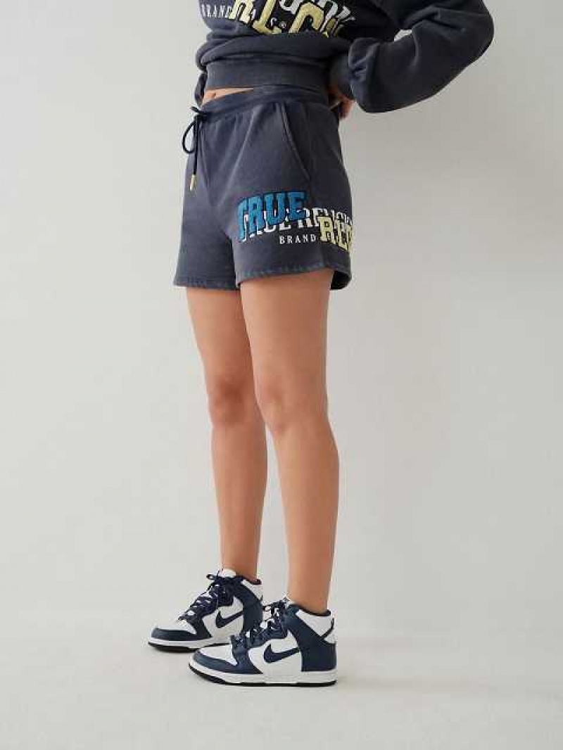 True Religion Relaxed Sweat Shorts Dam Marinblå Blå | EYT908627